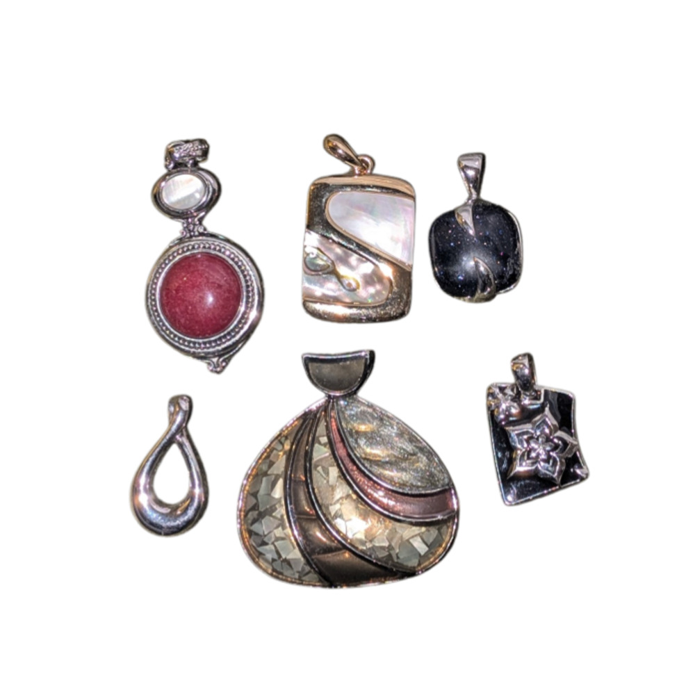 Lia Sophia Signed Vintage Pendant Lot of 6